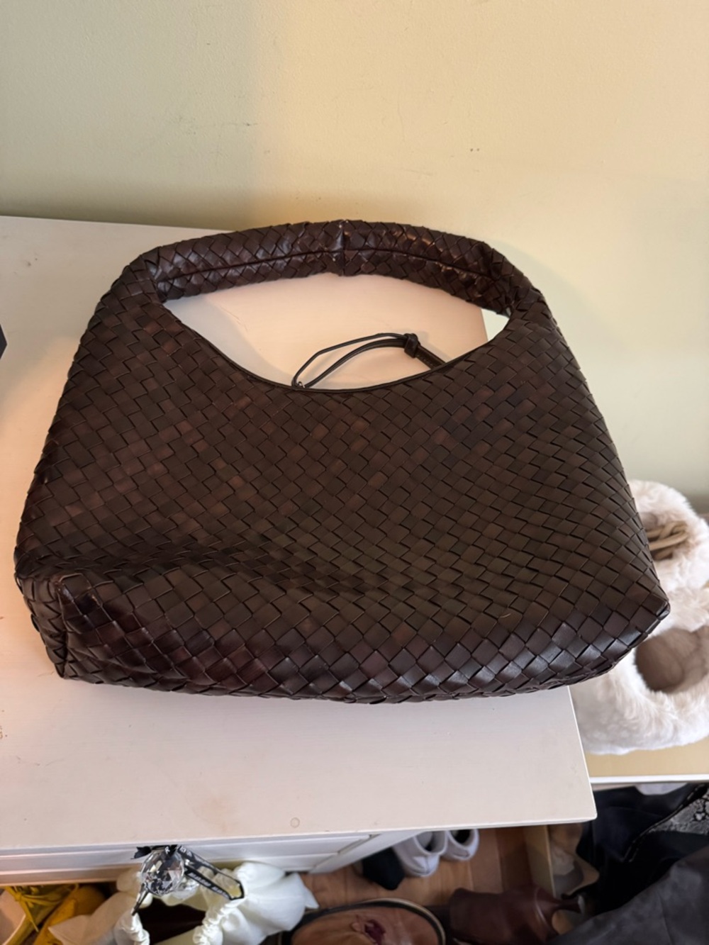 Willow hobo bag- Loeffler Randall: Woven Hobo Bag - Dark Brown Leather - Picture 5 of 6